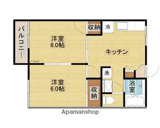 ヴェラ・サンモール【203号室】の間取り