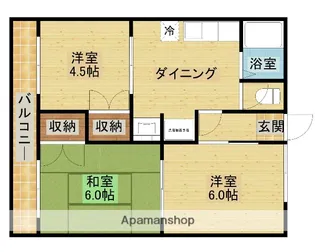 メゾンハーバー蔵波【205号室】の間取り