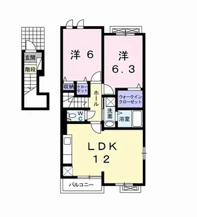 ラ・メール【2階】の間取り