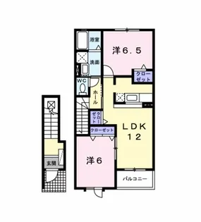 アンジュ ボワC【2階】の間取り