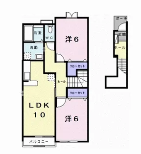 ハイツ ナリッシュ 3【2階】の間取り