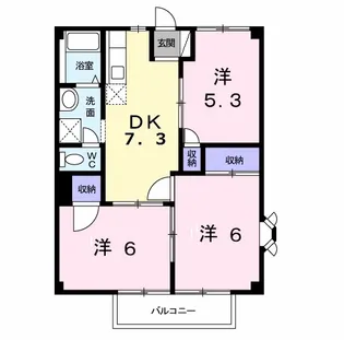 ハニーベル【201号室】の間取り