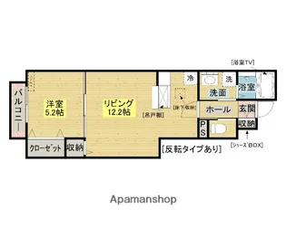 CHARLOTTE【105号室】の間取り
