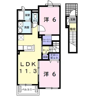 アリエル・ヴィオラC【2階】の間取り