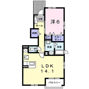 ベル・リバージュ【1階】の間取り