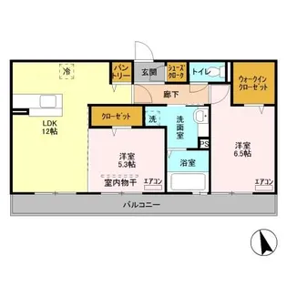 リバーサイド・レジデンス【3階】の間取り