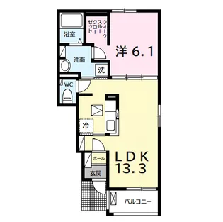 ルピナス イン ナガスカ【1階】の間取り