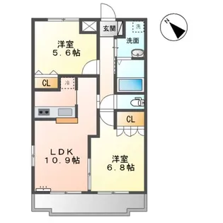 ジャスティス【2階】の間取り