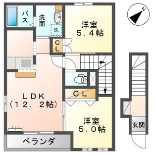 ノーブル・ファイン・アクア【2階】の間取り