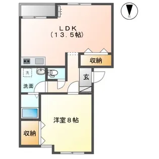 サニーコートB棟【2階】の間取り