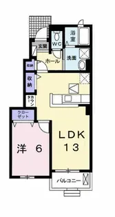 アルモニーⅡ【1階】の間取り