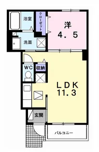 クルール・メゾン【1階】の間取り