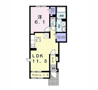 ル オーブ【1階】の間取り