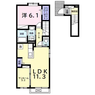 ネオ・アルカンシェル【2階】の間取り
