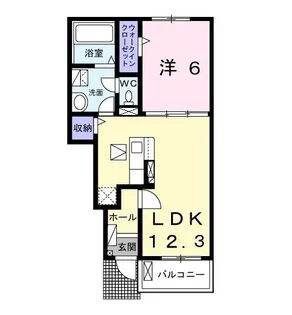 タートルヒルズ6TH【1階】の間取り
