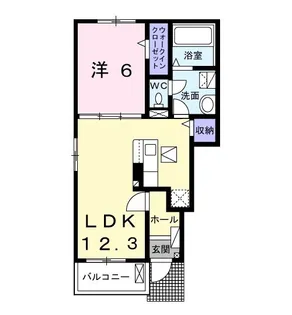 タートルヒルズ5TH【1階】の間取り