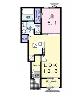 ラフォレスタ マレ【1階】の間取り