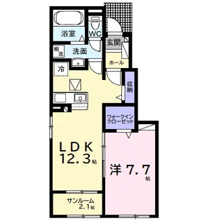 ジリータC【1階】の間取り