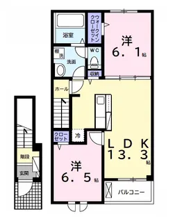 メゾン アールエスピー【2階】の間取り