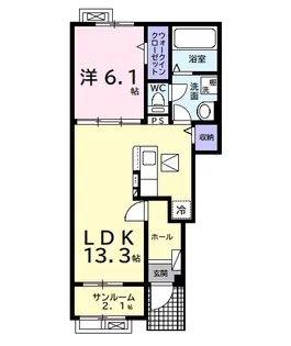 カナサティーラ【1階】の間取り