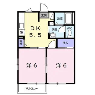 グランディアE【1階】の間取り