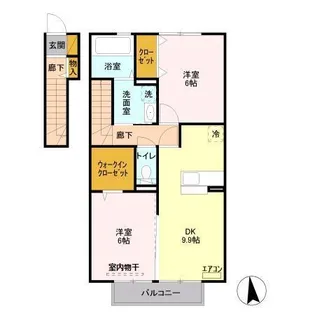 ルミエール瑞穂 弐番館【202号室】の間取り