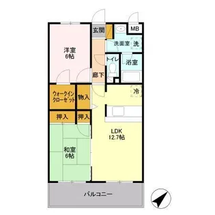 グランデージ長浦【1階】の間取り