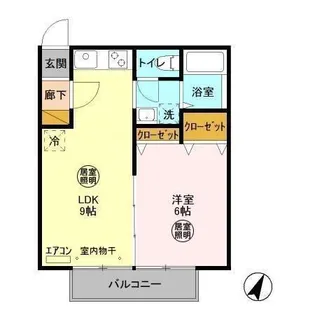 サンスクエア【201号室】の間取り