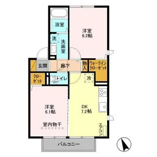 ルミエール瑞穂 参番館【2階】の間取り
