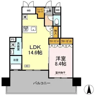 THE REJUVEPORT KISARAZU【9階】の間取り