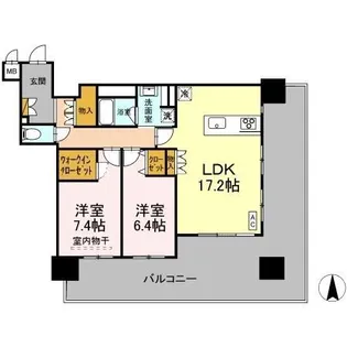 THE REJUVEPORT KISARAZU【0704号室】の間取り