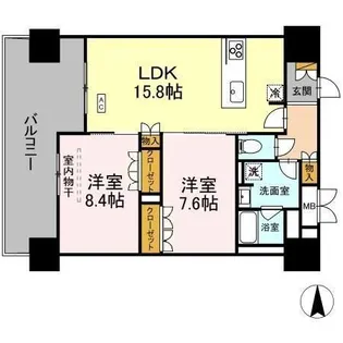 THE REJUVEPORT KISARAZU【0907号室】の間取り