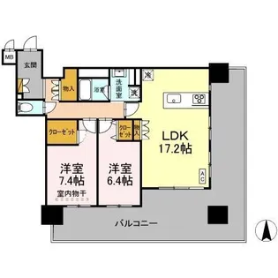 THE REJUVEPORT KISARAZU【0604号室】の間取り
