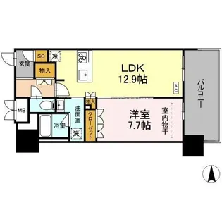 THE REJUVEPORT KISARAZU【11階】の間取り