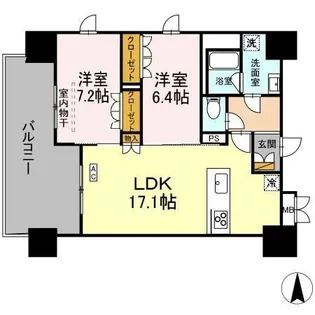 THE REJUVEPORT KISARAZU【0708号室】の間取り