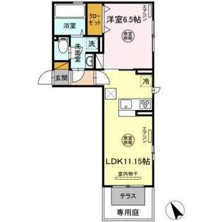 メゾン・ド・ラメール【1階】の間取り