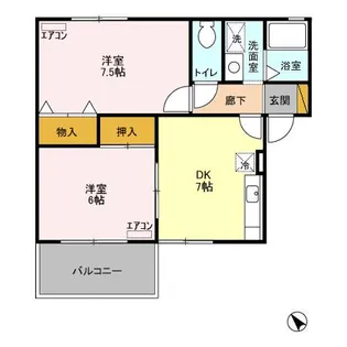 プライム長浦 B【101号室】の間取り