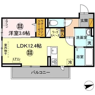 DーROOM請西南 A棟【2階】の間取り
