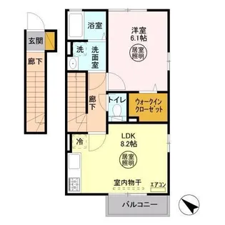 ラウレア【201号室】の間取り