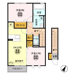 ボナールS【203号室】の間取り