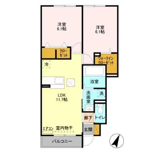 グリーンヴィラ【102号室】の間取り