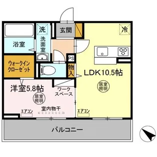 ソレイユⅢ【3階】の間取り