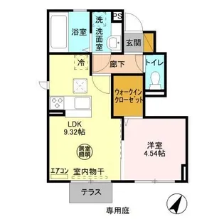 マノワール ブリーズ(MANOIR BRISE) A棟【1階】の間取り