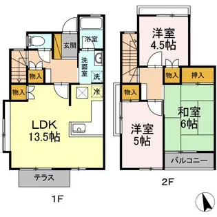 長浦駅前ハイツ C【C-5号室】の間取り