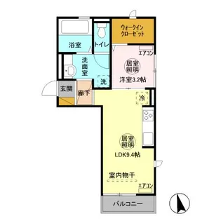 フォルテューヌ大和【3階】の間取り