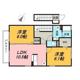 プラムガーデン【201号室】の間取り
