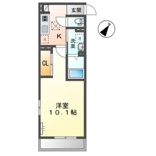 袖ケ浦市蔵波マンション【105号室】の間取り