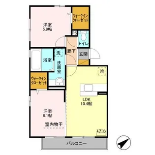 マーレ金田【3階】の間取り