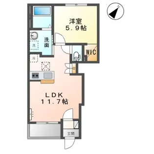 レナレジデンス【1階】の間取り