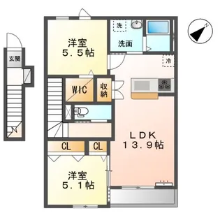セラン【2階】の間取り